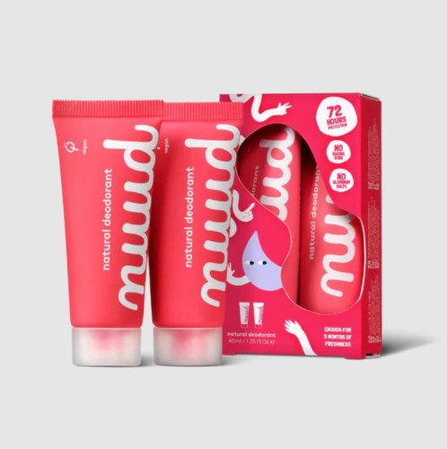 100% natūralus ir veganinis dezodorantas Nuud su mikro sidabru gudresnis rinkinys 2x20ml