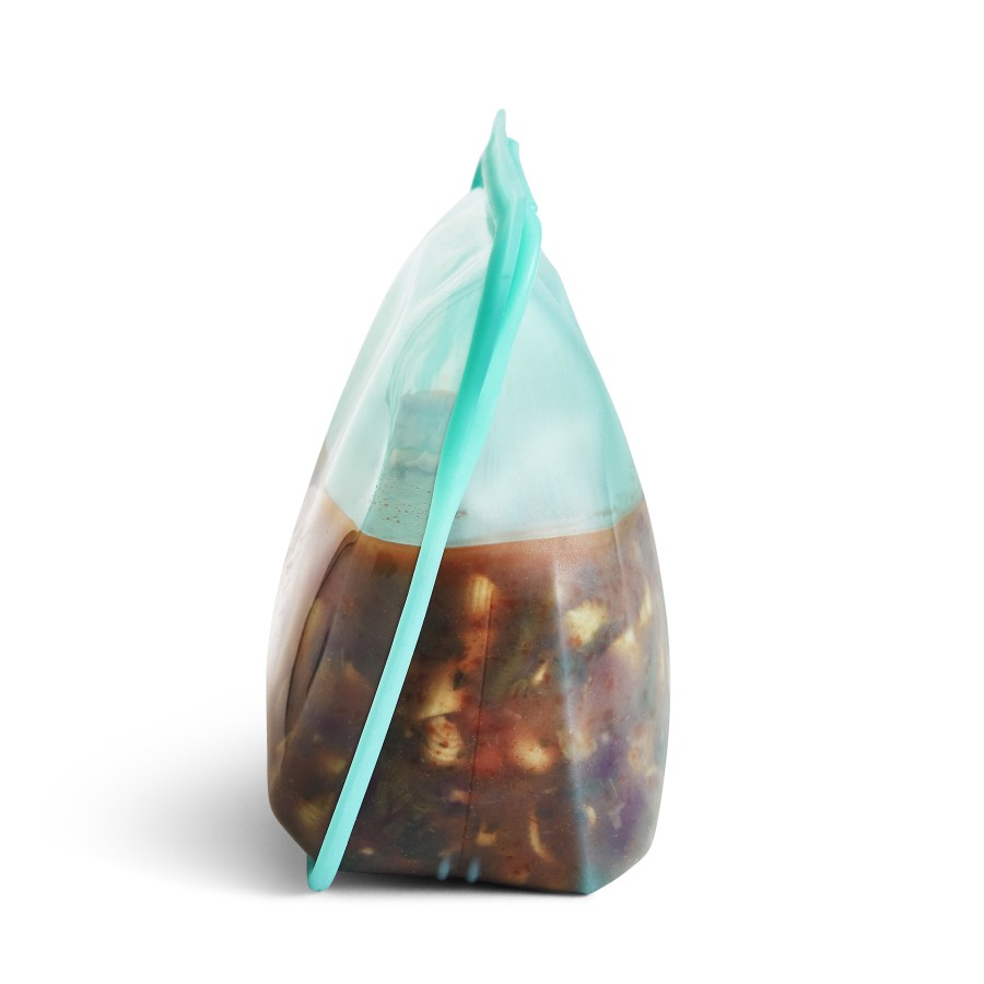Reusable silicone stand-up aqua bag