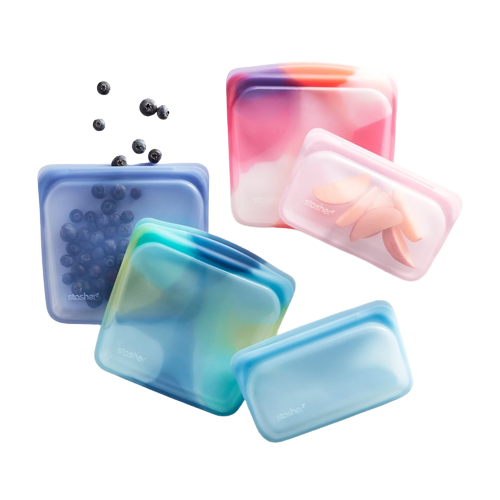 Stasher On-The-Go 5-Pack in Tie Dye | Bundle | Silicone