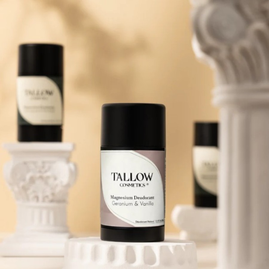 Natūralus dezodorantas su magniu ir taukais (tallow) –  pelargonija ir vanilė 75ml