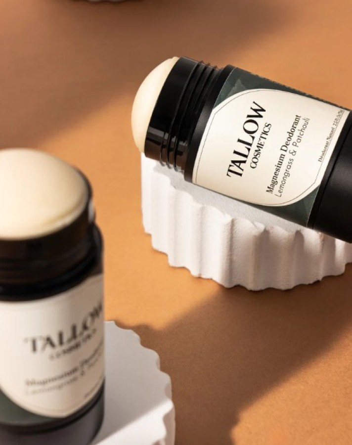 Natūralus dezodorantas su magniu ir taukais (tallow) –  pelargonija ir vanilė 75ml