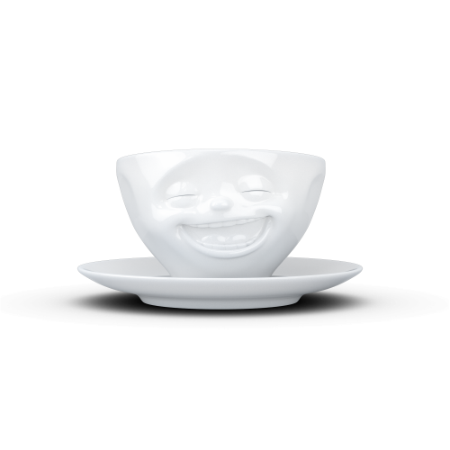 Coffee Cup "Laughing" white, 200 ml
