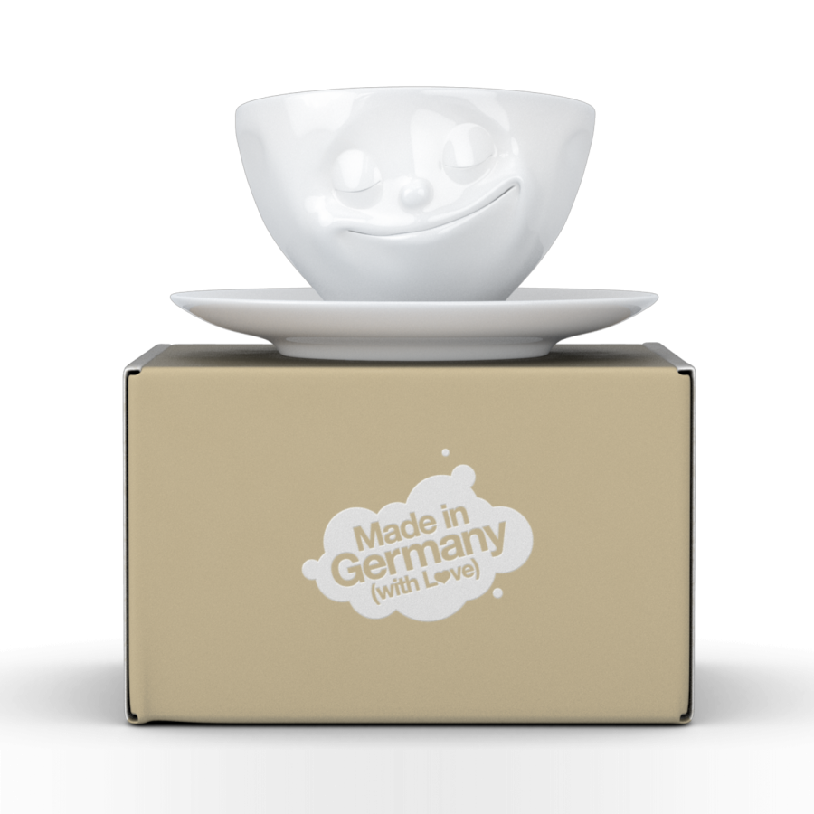 Coffee Cup "Happy" white, 200 ml