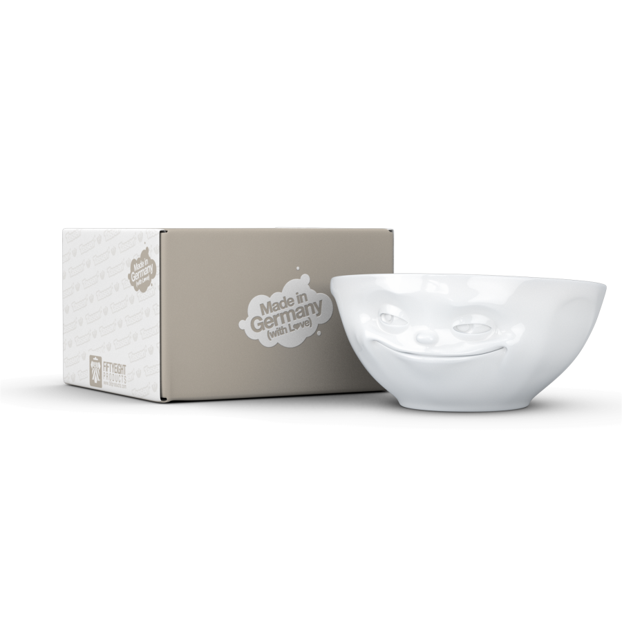 Bowl "Grinning" white, 350 ml