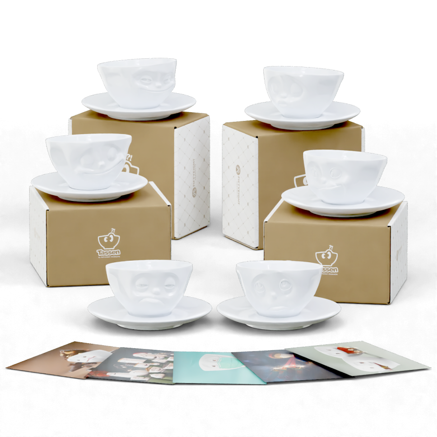 Coffee Cup "Kissing" white, 200 ml
