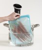 Reusable Silicone Half-Gallon Bag  Aqua