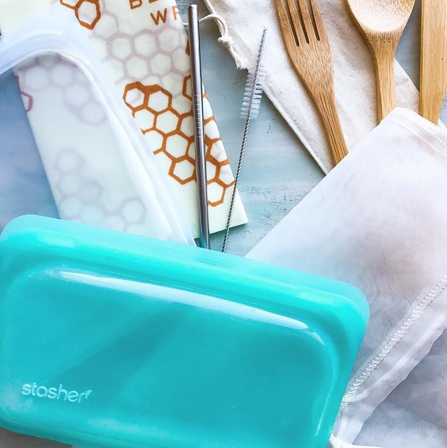 Reusable Silicone Snack Bag Aqua