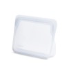 Reusable silicone stand-up mini clear bag