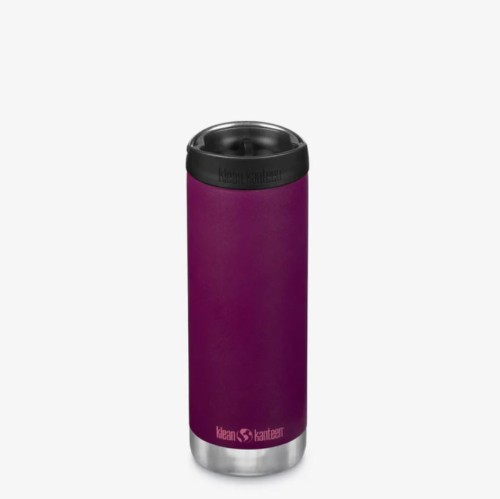 Klean Kanteen TKWide Vacuum insulated Thermos with Café Cap 473ml. Purple potion