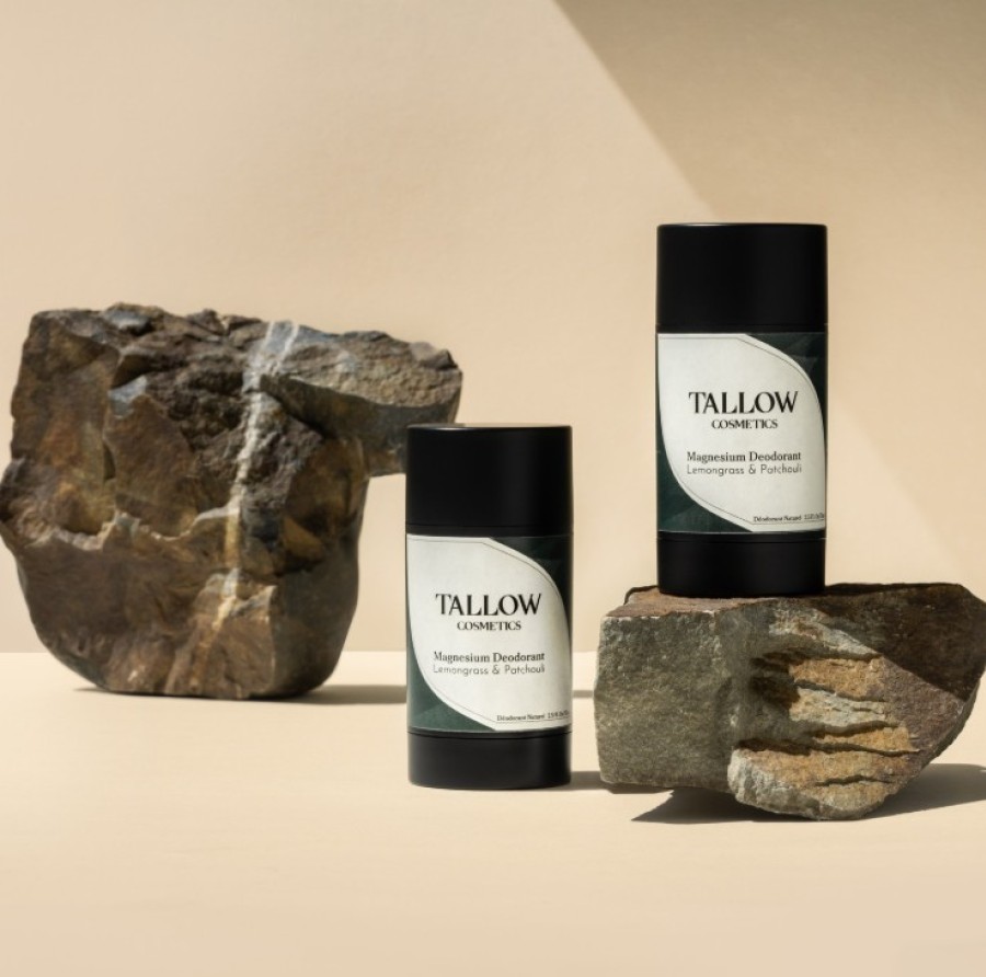 Natūralus dezodorantas su magniu ir taukais (tallow) – citrinžolė ir pačiulis 75ml