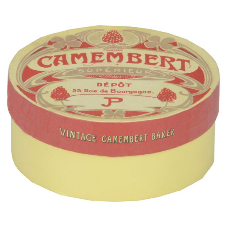 Keramikinis camembert'o laikymo ir kepimo indas Vintage dovanų dėžutėje (su receptais)